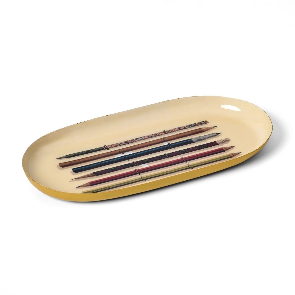 Oval enamel tray — Vintage Pencils - Florrie