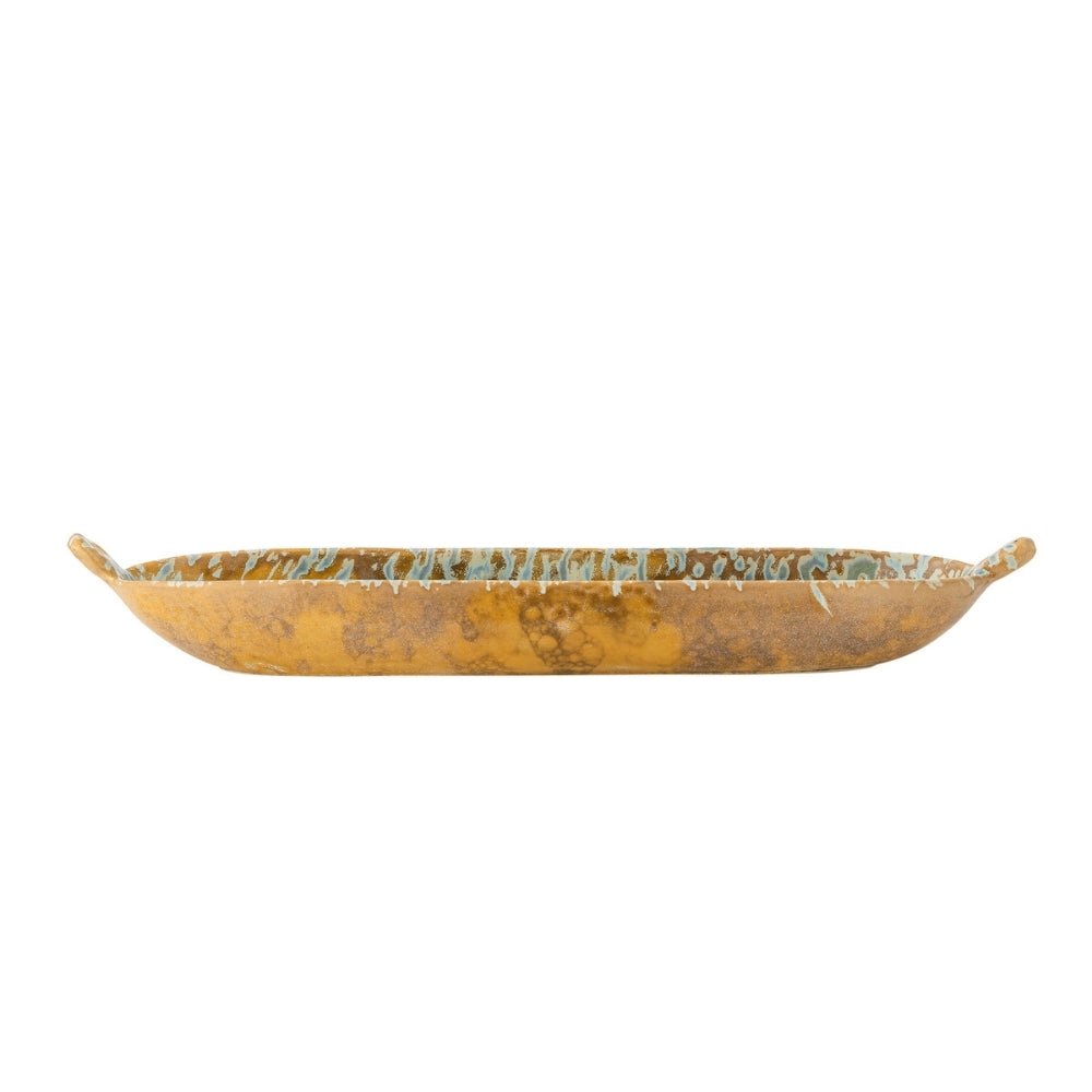 Oval Yellow & Green Milani Serving Dish - Florrie