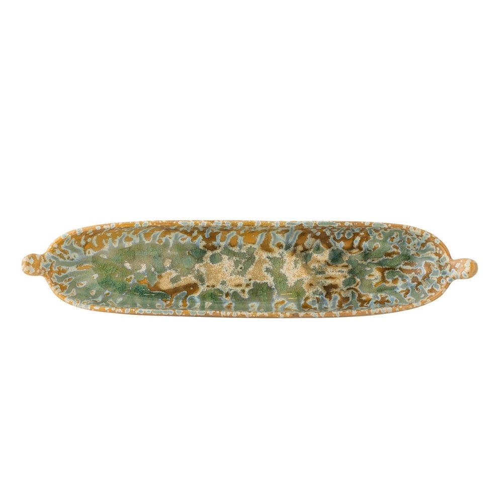 Oval Yellow & Green Milani Serving Dish - Florrie