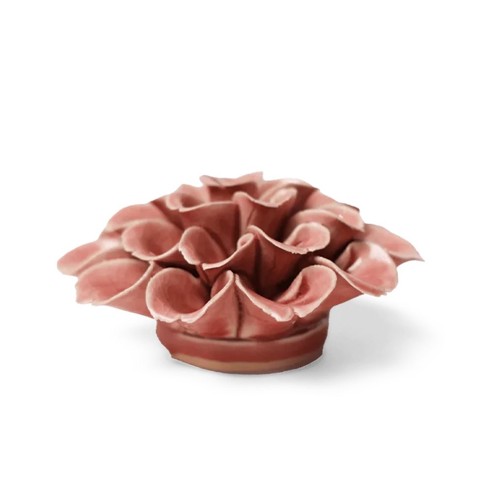 Pink hydrangea ceramic flower - approx. 9 X 9 X 4cm - Florrie