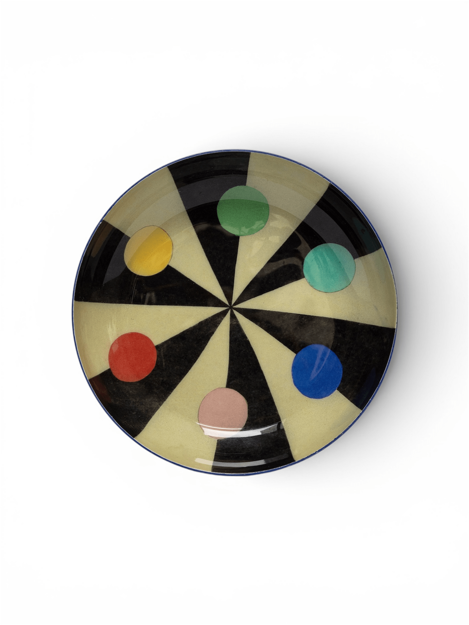 Round enamel tray — Benson's Colour Hexagon - Florrie