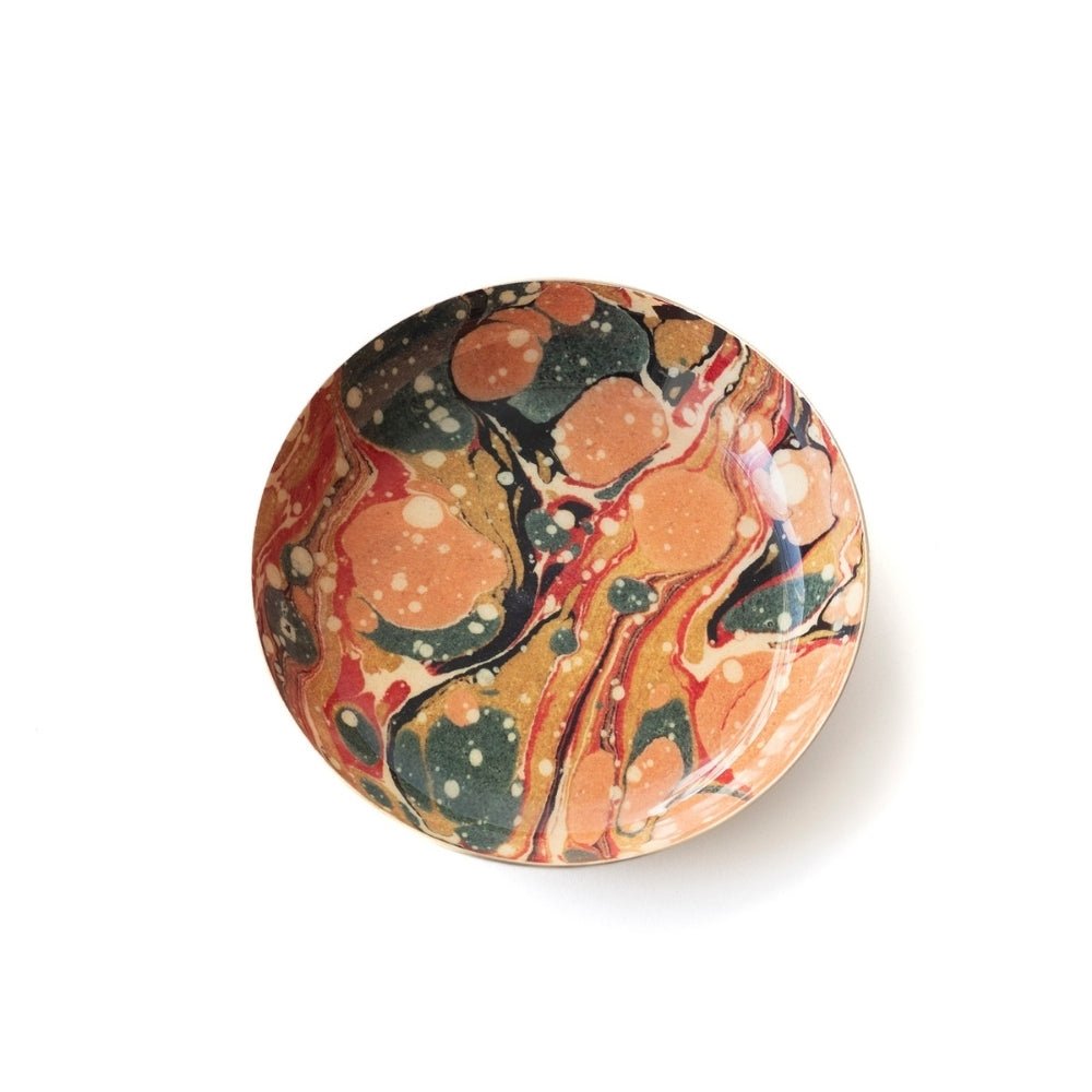 Round enamel tray — Marbled - Florrie