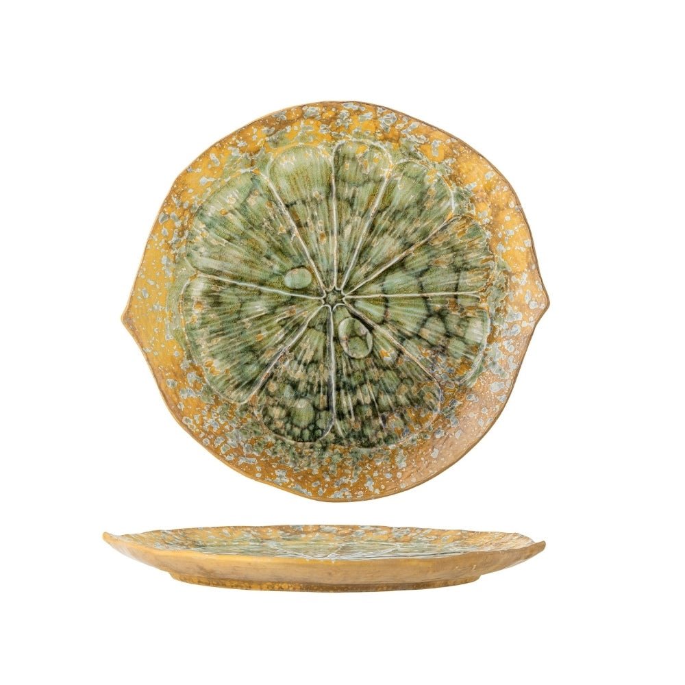Round Yellow & Green Milani Serving Plate - Florrie