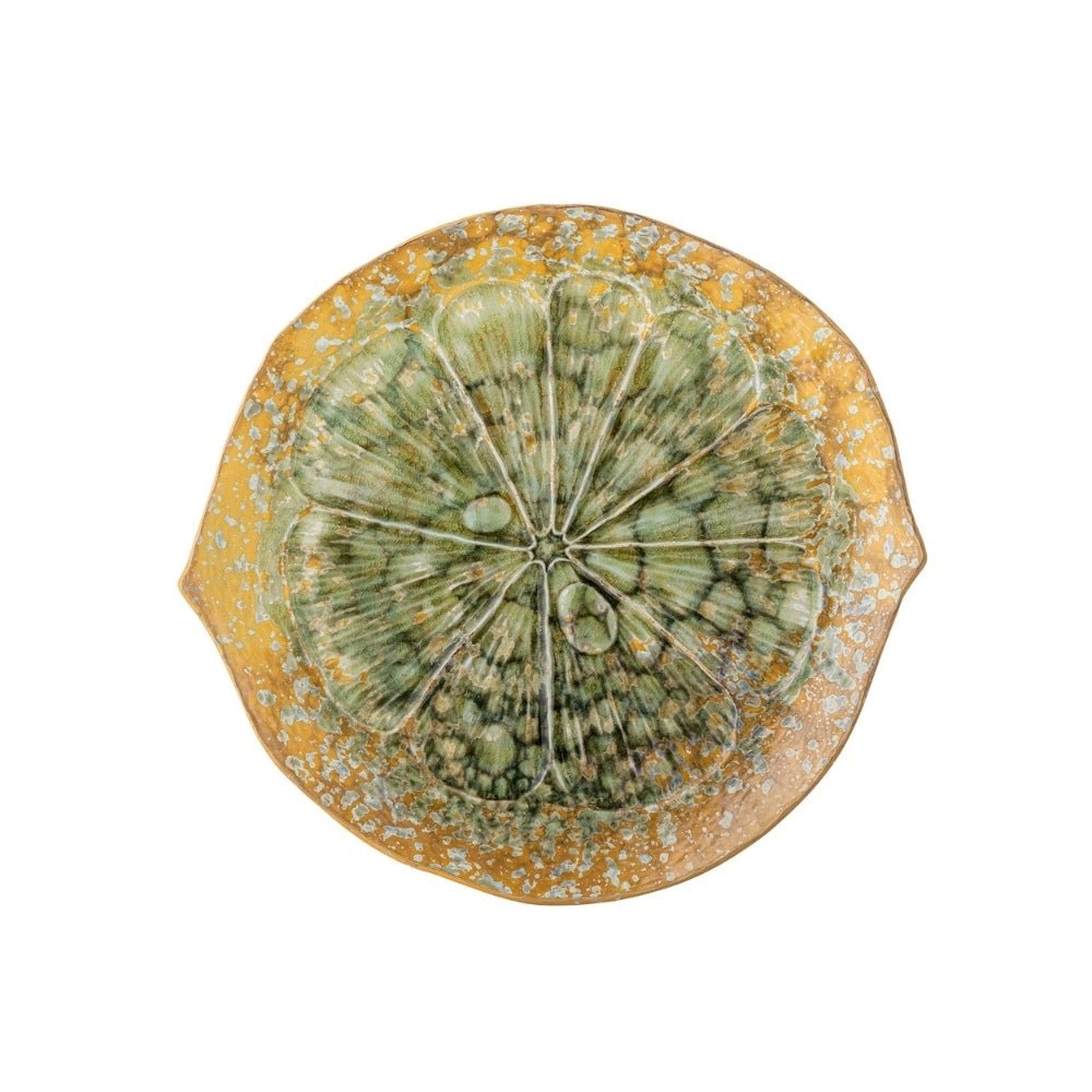 Round Yellow & Green Milani Serving Plate - Florrie