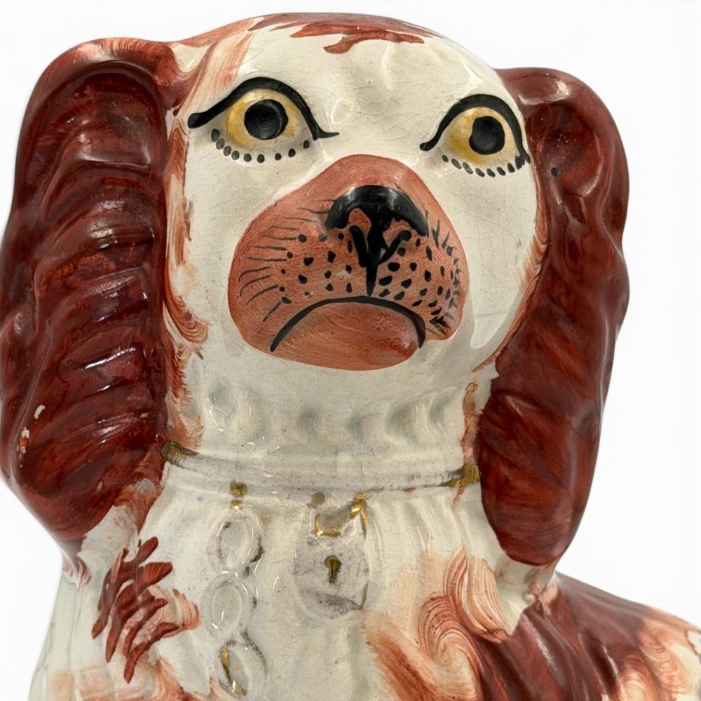 Single Staffordshire brown & white spaniel - H21cm - Florrie