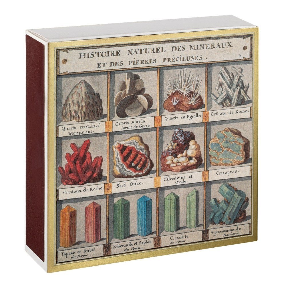Square box of minerals matches - Florrie