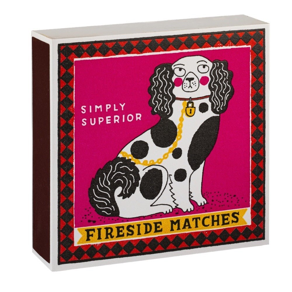 Square box of Staffordshire figure matches - Florrie