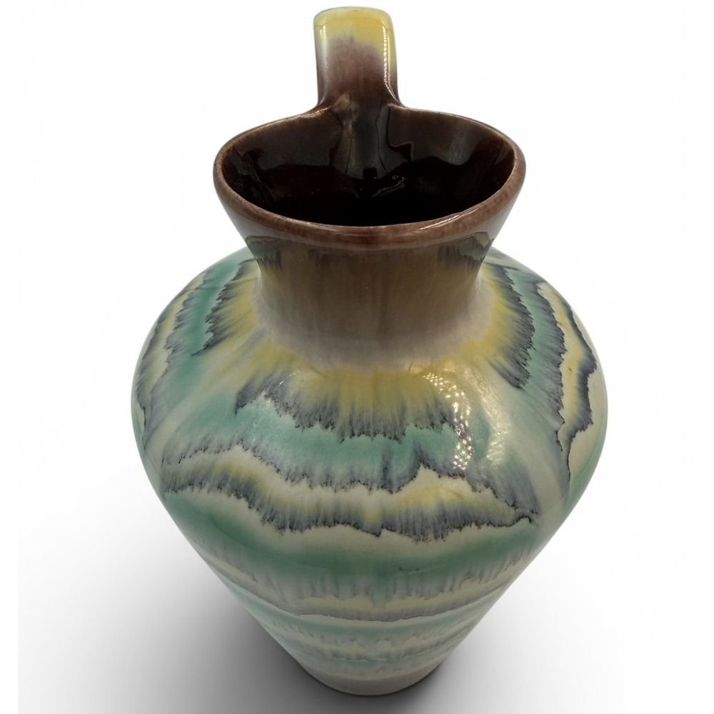 West Germany Carstens Atelier fat lava, drip glaze jug c.1960-70s - approx. H20cm - Florrie