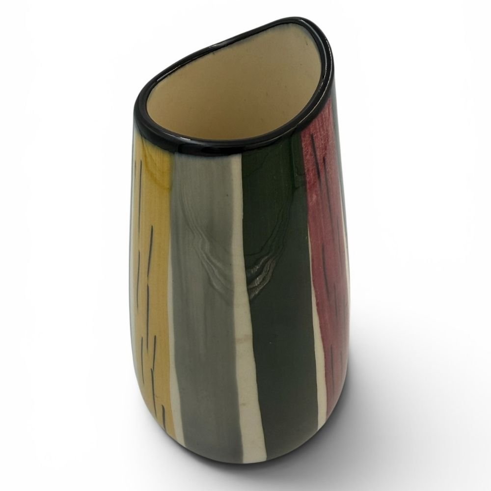 West Germany hand-painted vase c.1950-60s - approx. H18cm - Florrie