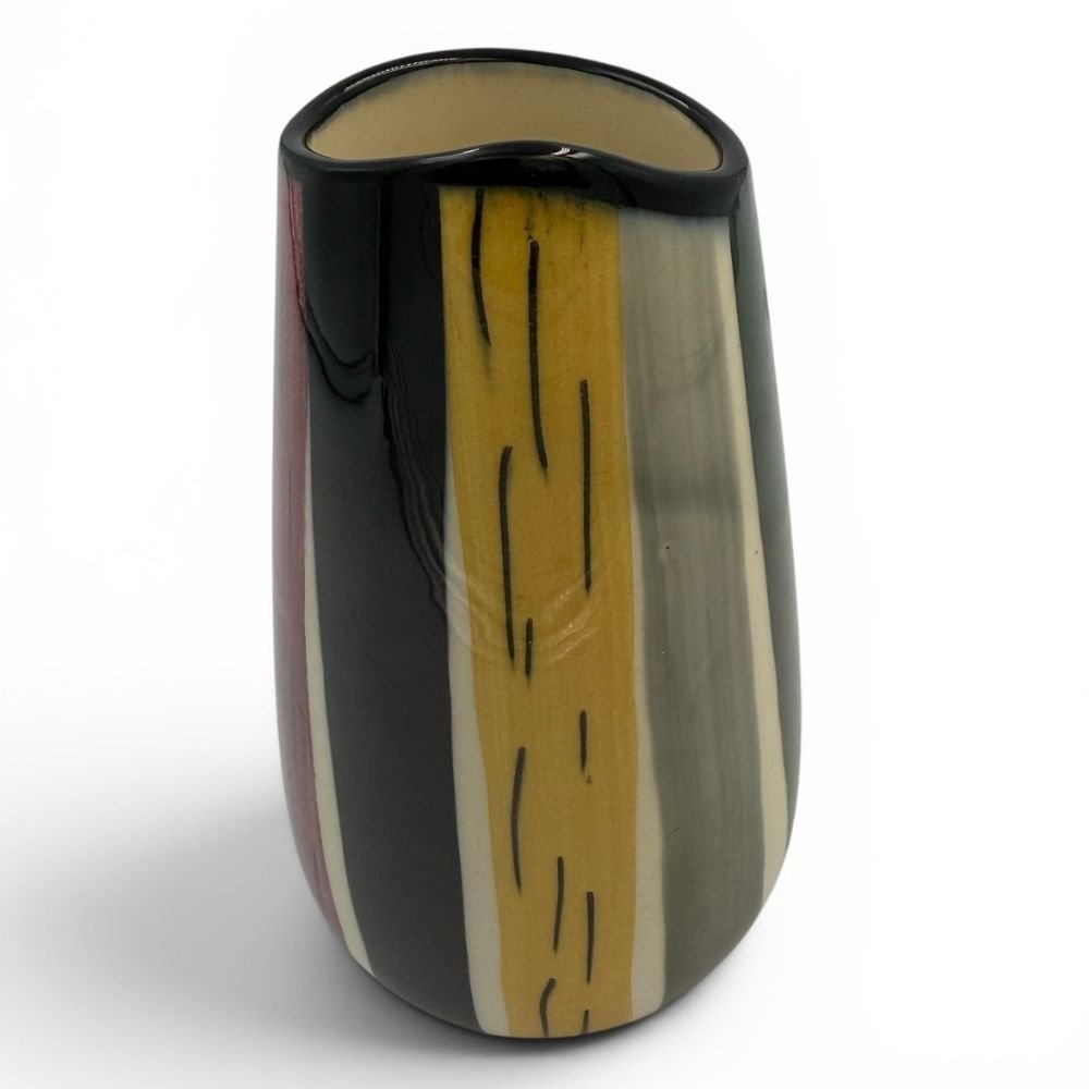 West Germany hand-painted vase c.1950-60s - approx. H18cm - Florrie