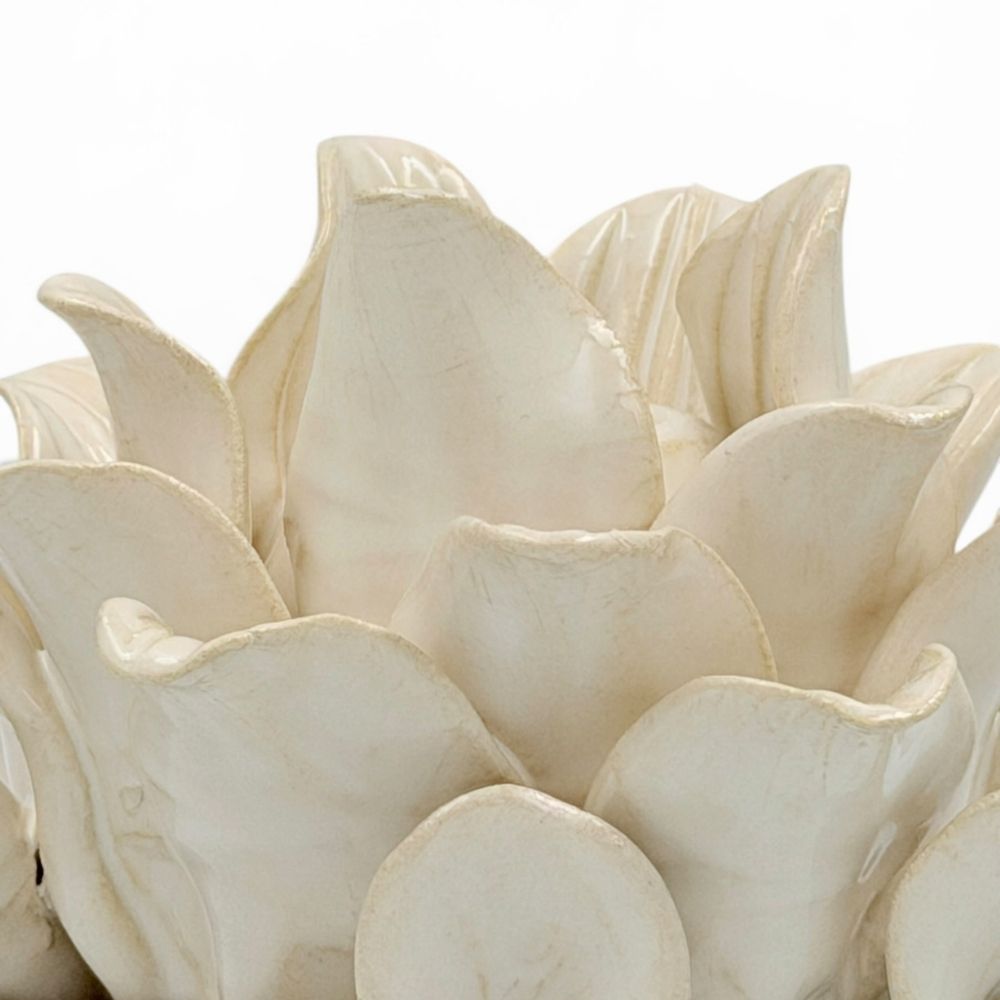 White Stoneware Phyllis Candle Holder - Florrie