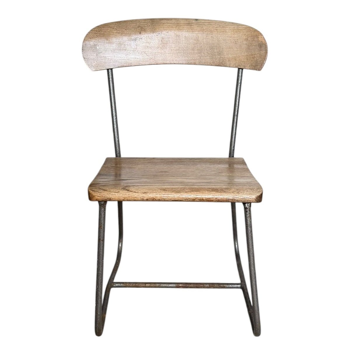 Wood and metal child's chair, possibly mid century - H56.5 X D38 X W29cm (CHAIR B) - Florrie