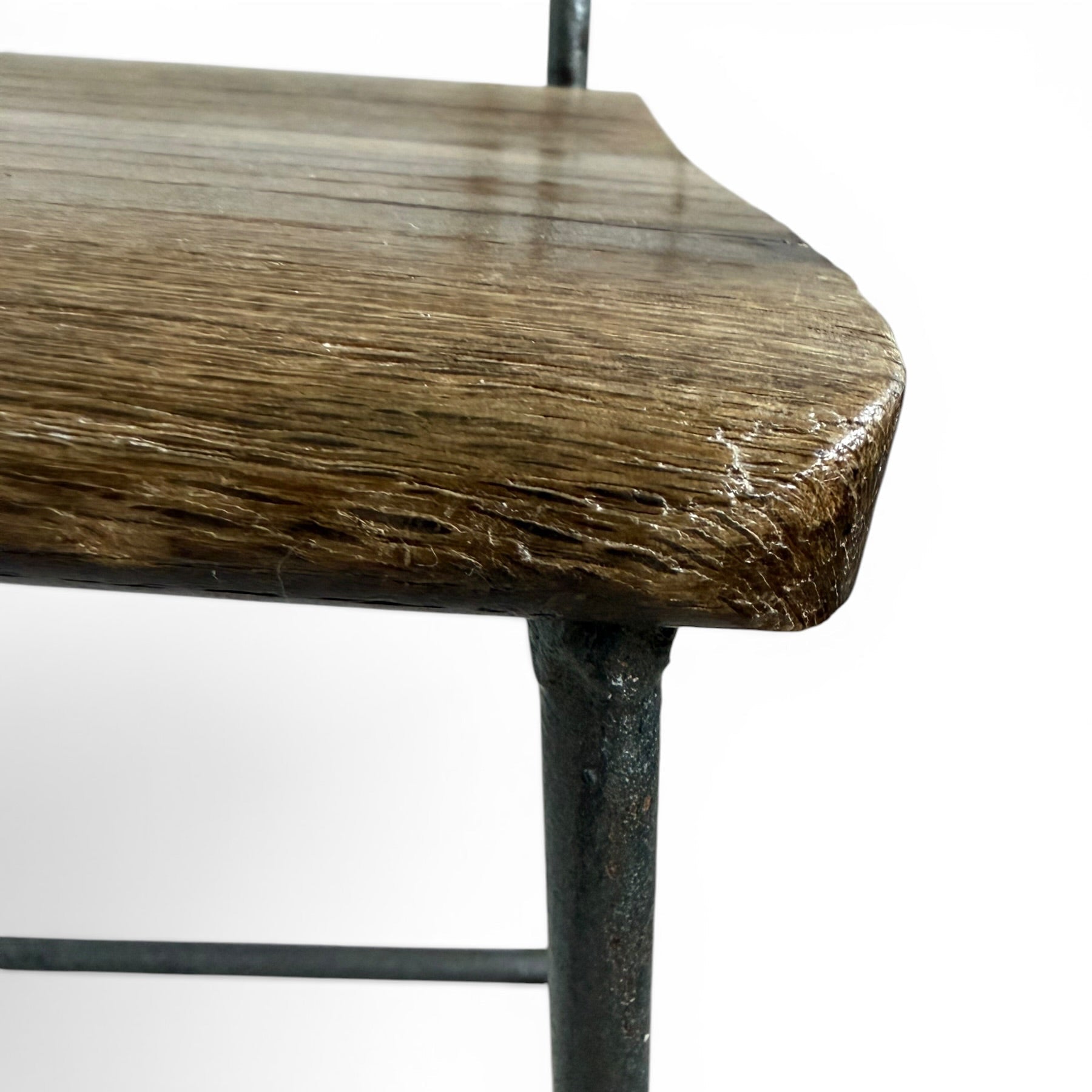 Wood and metal child's chair, possibly mid century H56.5cm (Chair A) - Florrie