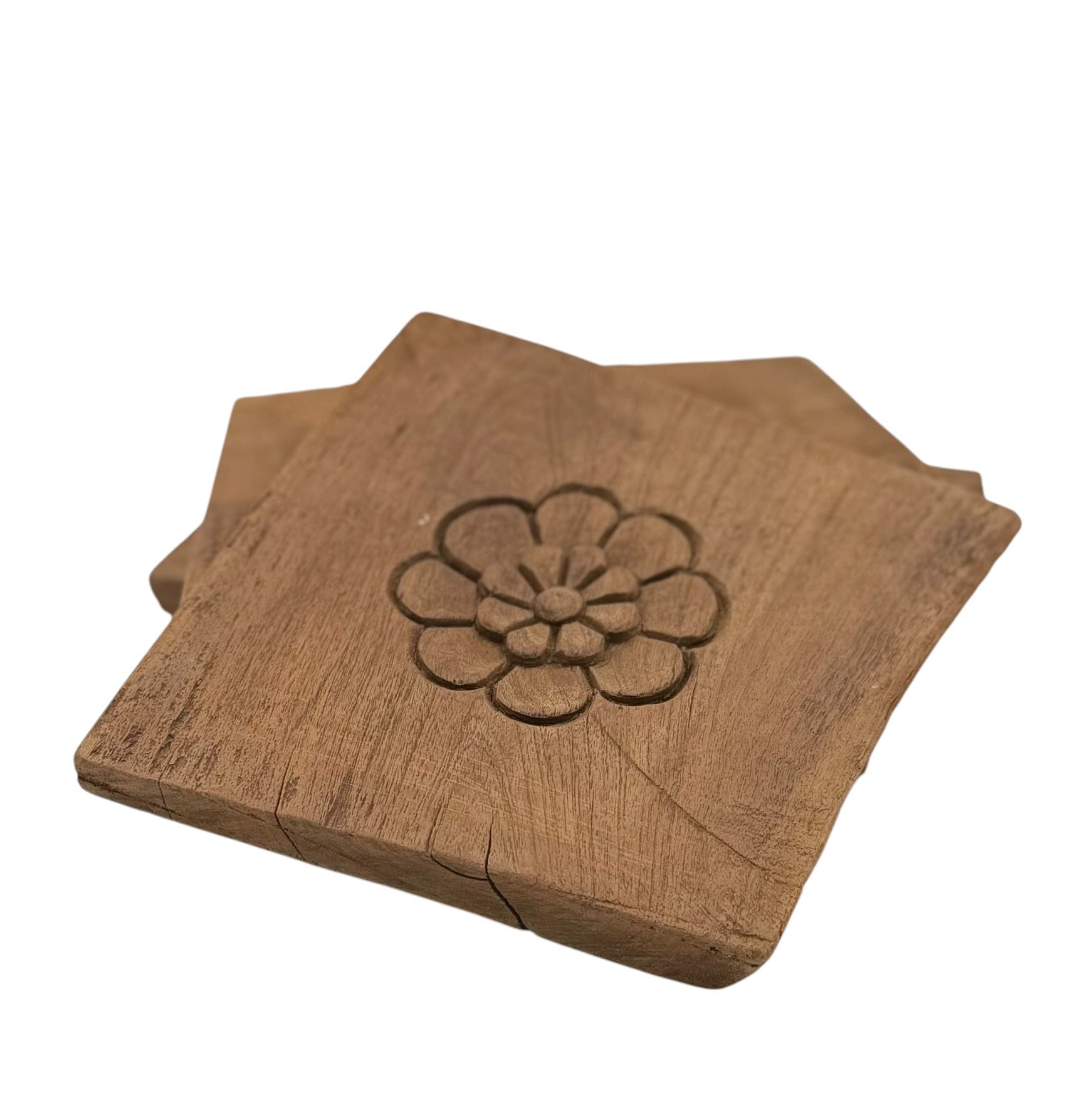 Wooden flower carving - all slightly different. Sold as singles. - Florrie
