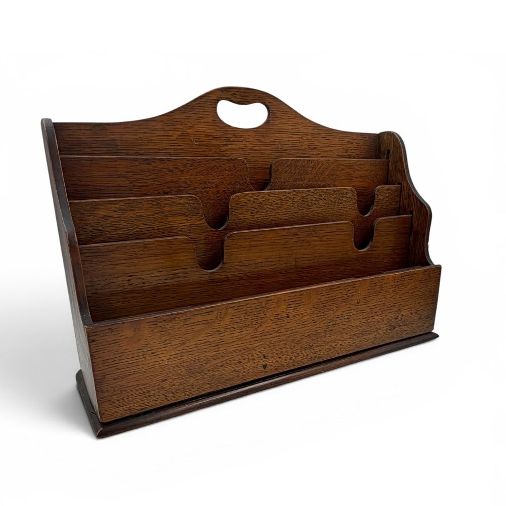 Wooden waterfall desk letter organiser c.1920-30s - Florrie